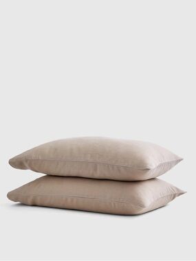 QUINCE European Linen Pillowcase Set King Toffee 7764